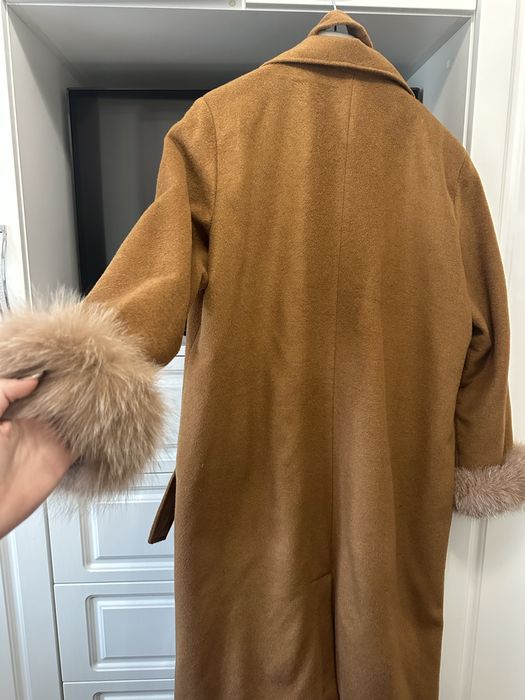 Palton Stofa Lana Blana Naturala