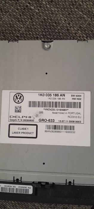 Radio CD  golf 6 original wv