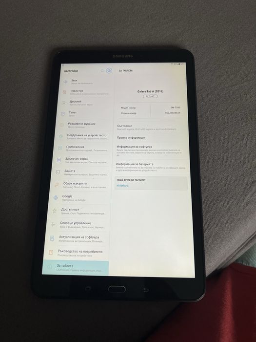 Таблет Samsung galaxy tab A 2016