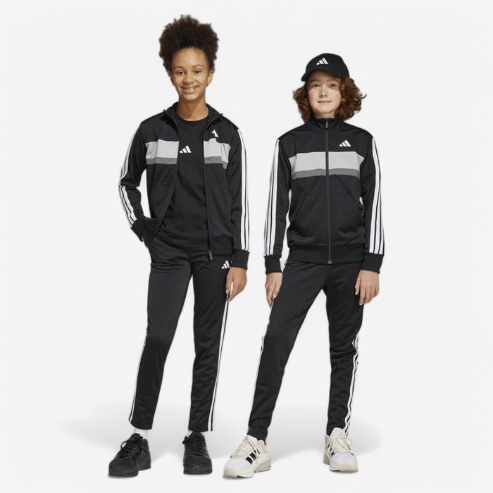Trening Tiberio Adidas Negru-Alb Copii - produs resigilat Decathlon