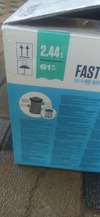 Piscina Bestway cu filtru Fast Set 2.44×61