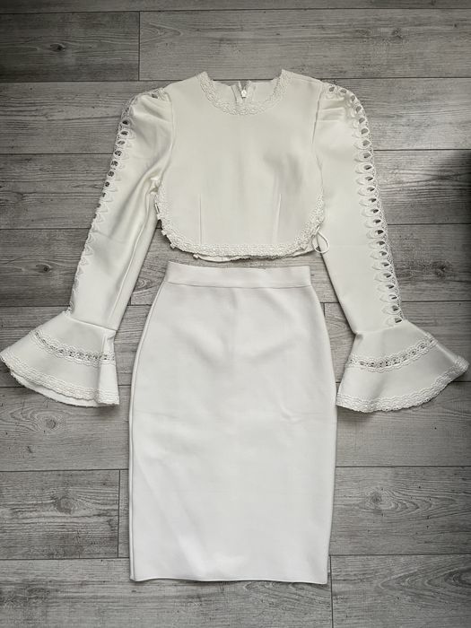 Compleu alb- 3 piese