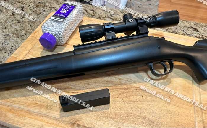 Pusca [FULL METAL] 5J++ MUNITIE !! Sniper Awp Arc Cu Luneta Pistol