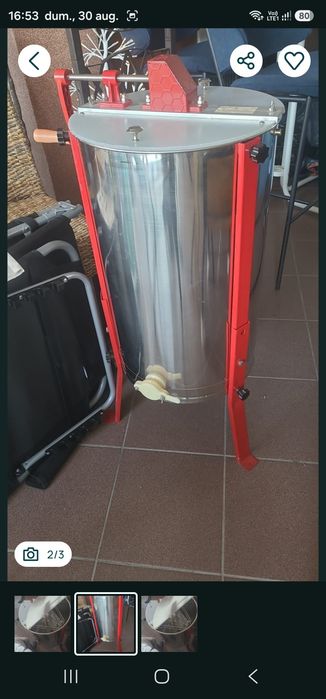 Centrifuga de miere cu 3 rame