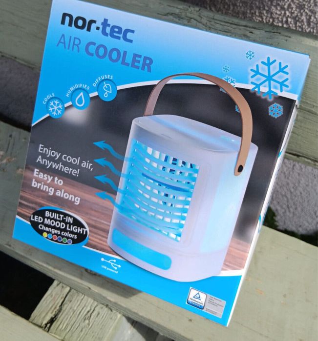 Преносим мини охладител с водна пара и лед