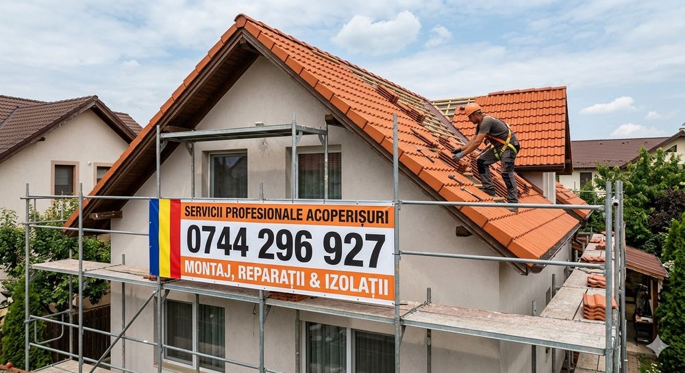 Executăm lucrări la prețuri avantajoase montaj țiglă metalică reparații acoperiș
Efectuăm reparații rapide, montaj profesionist și întreținere pentru