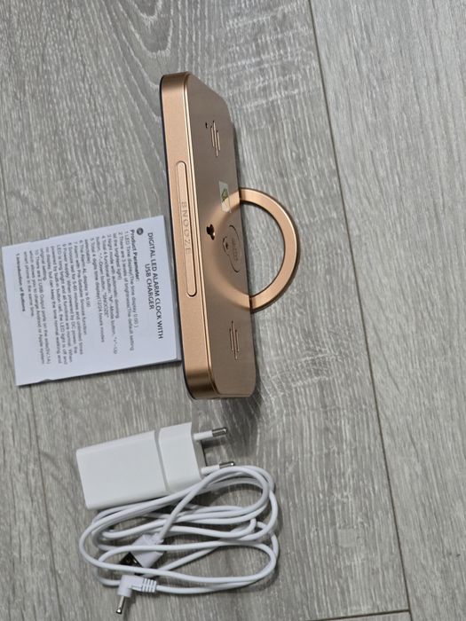 Ceas de masă digital cu oglindă 6.5" – Rose Gold – nou