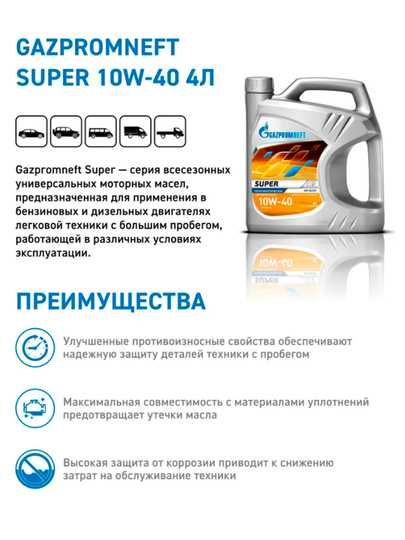 Моторное масло Gazpromneft Ecogas 10w40, 4 л