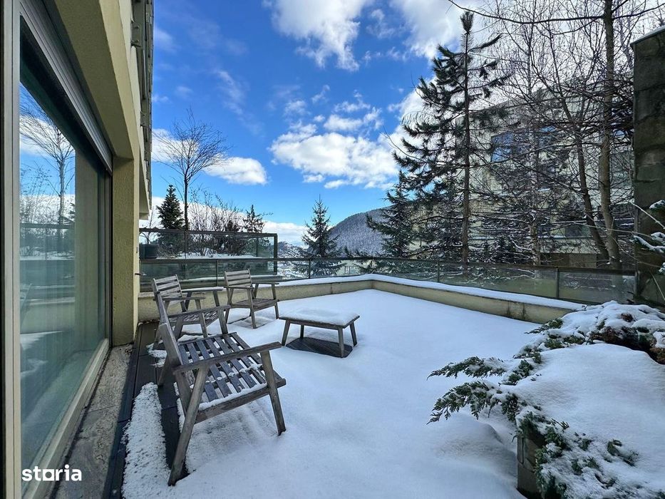 Studio spațios de închiriat — Bellevue Residence, mobilat, terasă, par