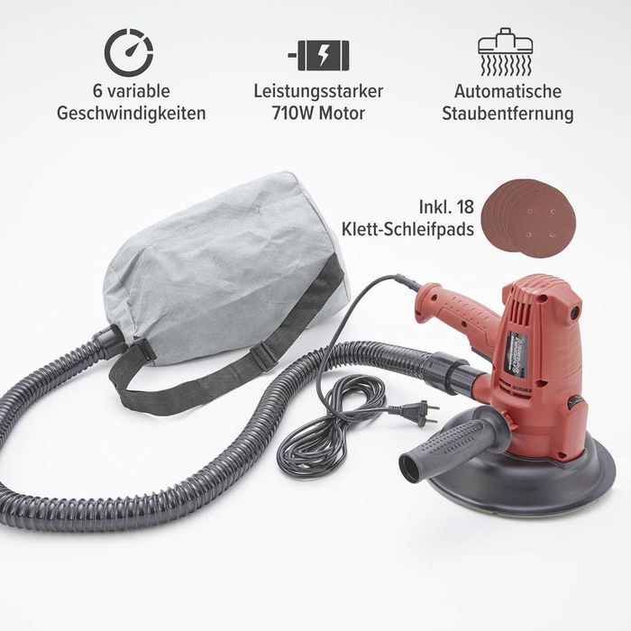 Șlefuitor Pereți/Gips-Carton AREBOS 710W - NOU - Auto-Aspirare