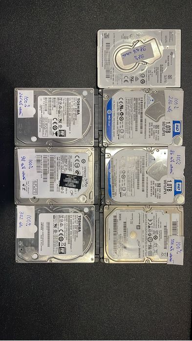 Vand lot sau la bucata Hard disk uri HDD de 1TB cu viata 100%