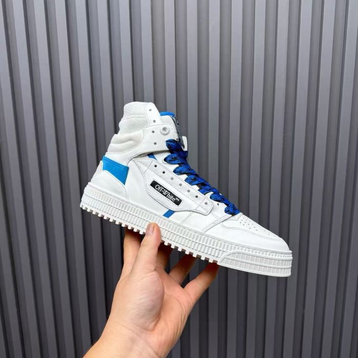 Off-White 3.0 Off Court leather sneakers White/Blue Poze Reale