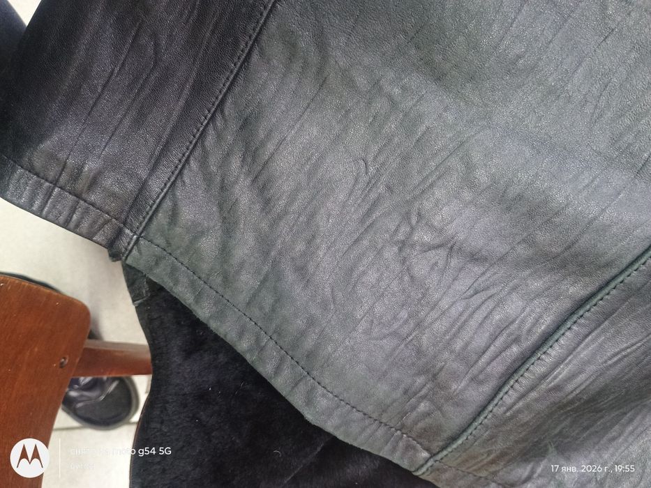 Кожаная куртка дублёнка