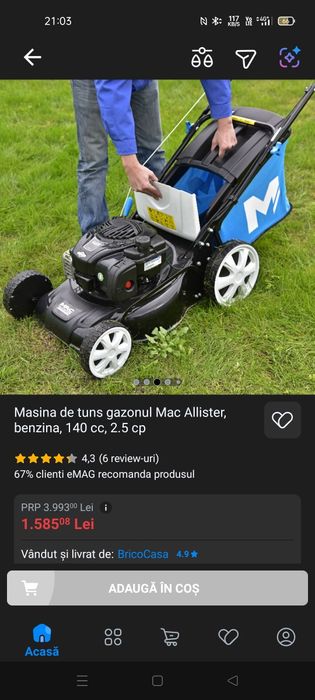 Mașina de tuns iarba autopropulsata