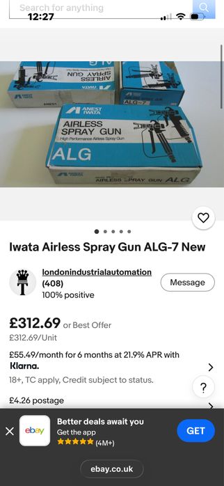 – pistol vopsit Anest Iwata ALG-7 nou