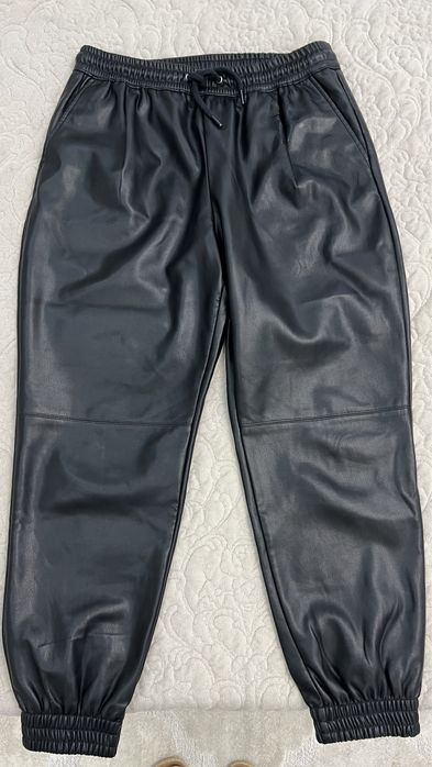 Zara брюки экокожа