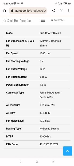 Вентилатори за компютър Aerocool 12 Duo