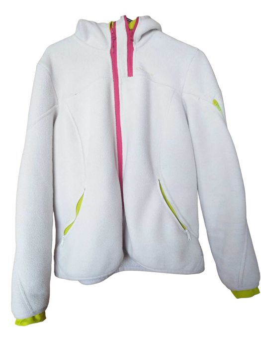 Дамско зимно яке от полар с качулка Quechua, Бяло, XL