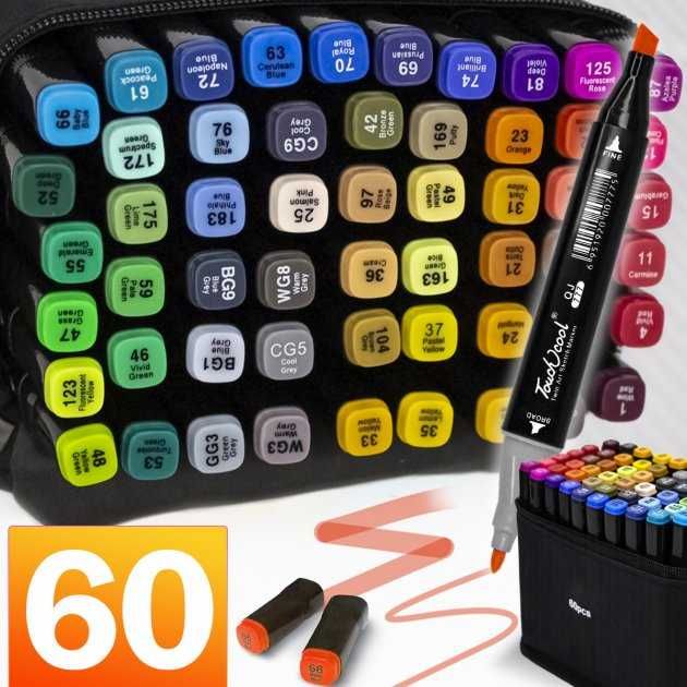 Двухсторонные скетч Маркеры "TouchCool" спиртные  150,000 сум  60шт