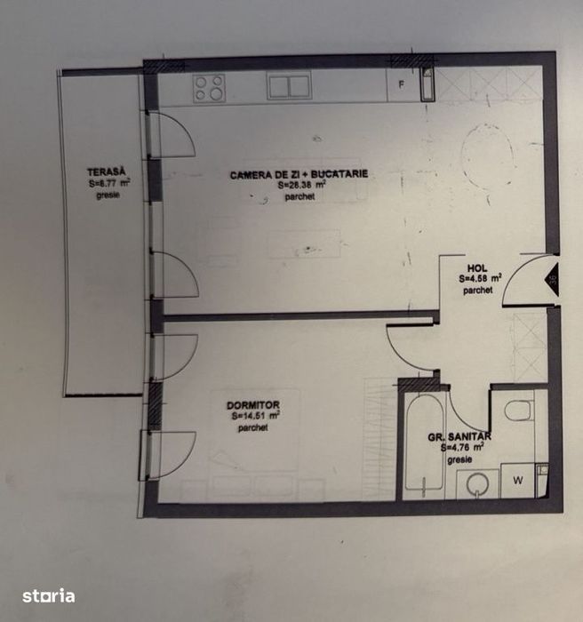 Apartament de 53 mp utili , Eroilor residence ,etaj intermediar
