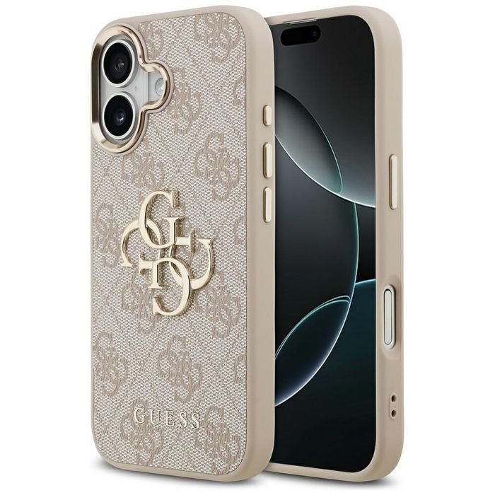 Case guess 4g big 4g classic logo for iphone 17 pink gold