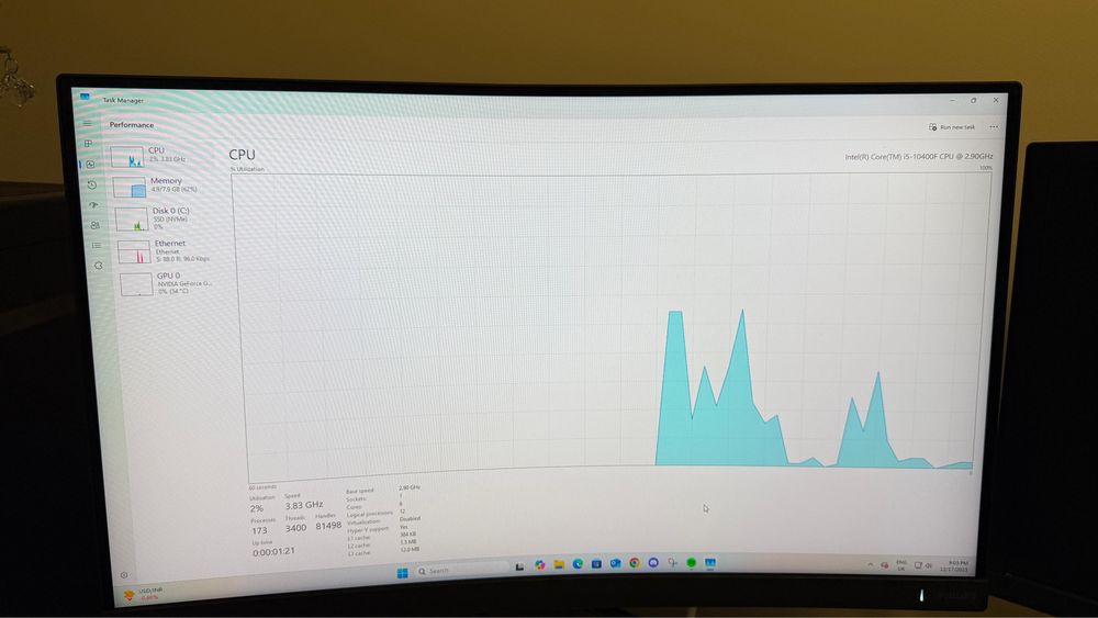 Calculator gaming i5 10400F NVDIA GTX 1650