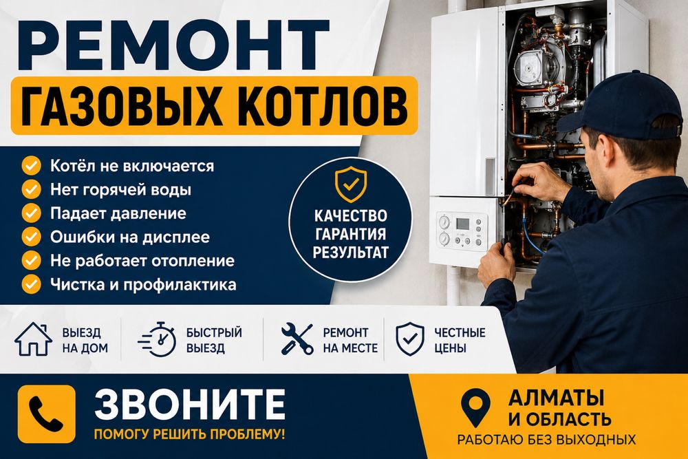 Ремонт и профилактика(чистка) газового котла