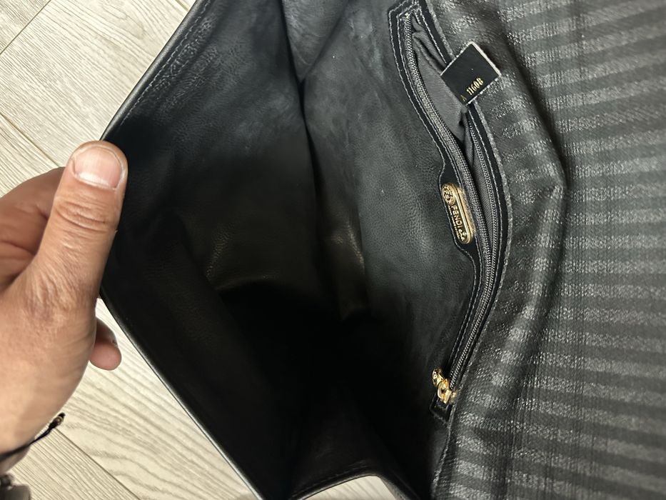 Geantă de mâna Fendi Roma clutch Pequin vintage,