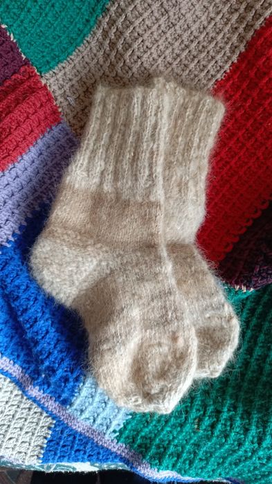 Носки вязанные из собачьей шерсти