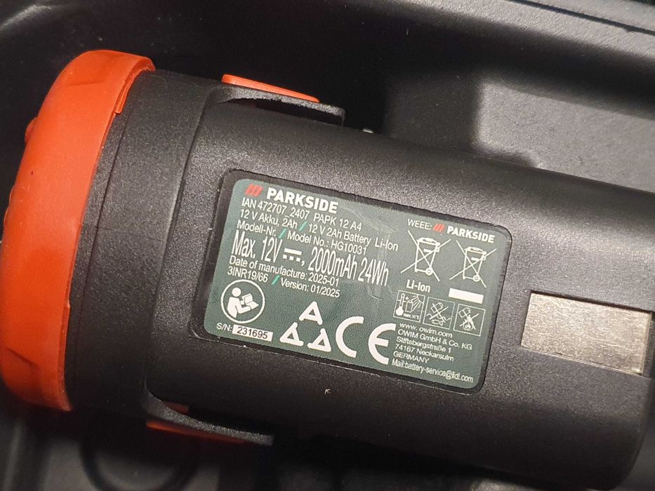 Fierastrau electric / drujba Parkside + baterie, incarcator - garantie