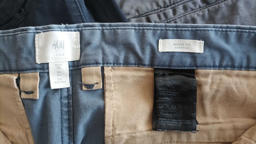 Мъжки памучни панталони ZARA и H&M