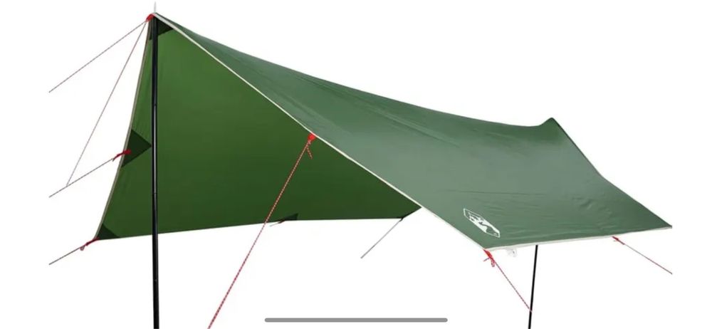 Брезент за къмпинг,бежово, 460x305x210 см, водоустойчив