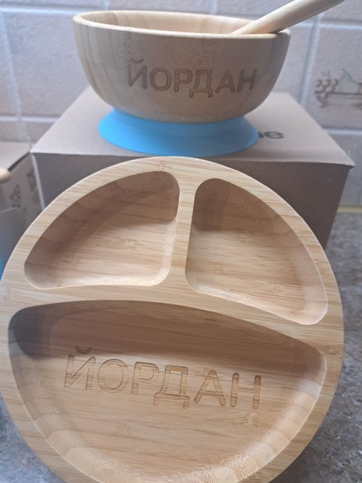 Бамбукови съдове за бебе Mymunche