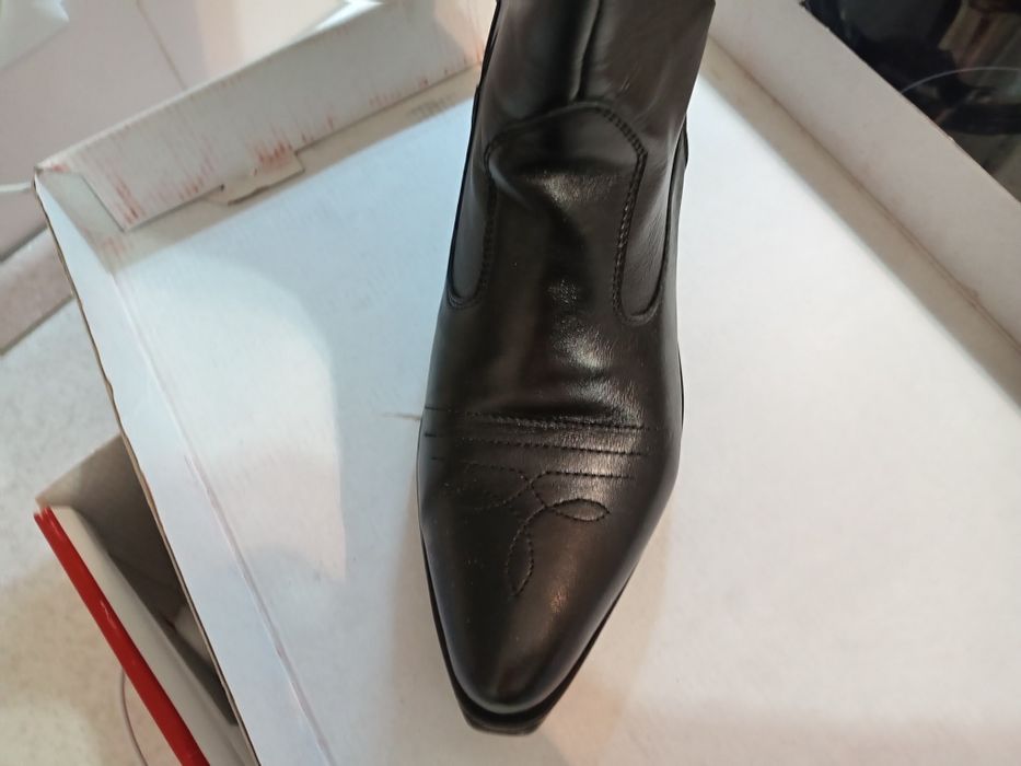 Сапоги демисезонные кожаные