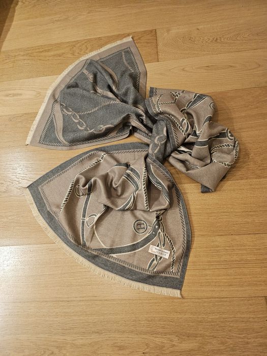 HERMES шал -наметка кашмир