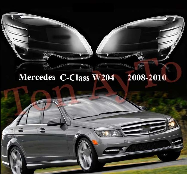 Капаци Фарове W204 Мерцедес Mercedes C-Class 2008-2010 Стъкла Фарове Капаци