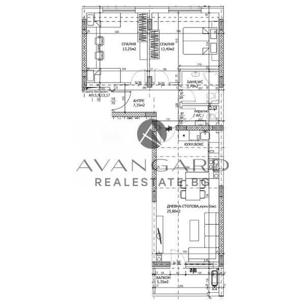 Продава се Тристаен апартамент в Пловдив, Тракия - 95 кв.м за 1225 €/кв.м - Снимка #1