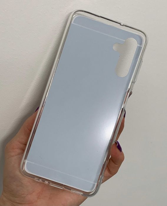 Husa oglinda cu pietricele si inel pt. Samsung Galaxy S24 / S24 Plus