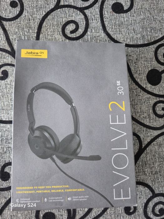 Căști Jabra cu fir  Evolve2 30SE, nefolosite