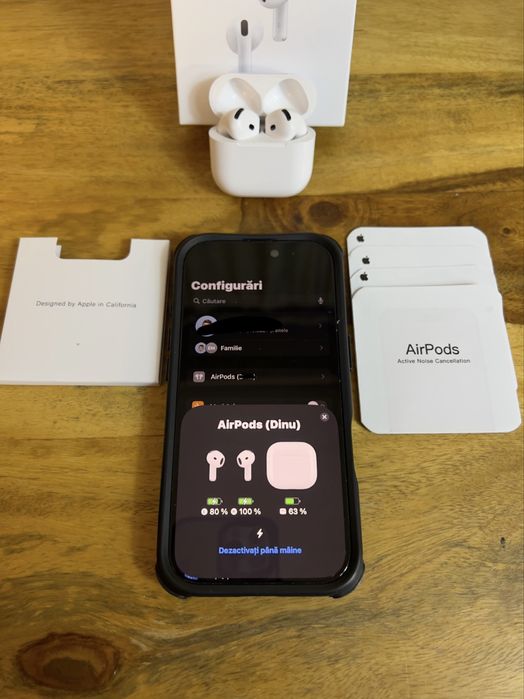 • Husa + cablu • Airpods 4 ANC sigilate
