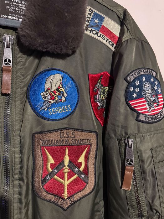 Top Gun B-15 Flight Jacket With Patches.