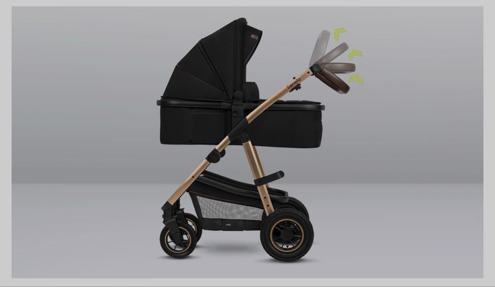 Carucior 4 in 1, Lionelo Amber,  cu scoica auto testata ADAC, baza isofix