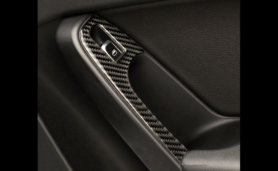 Ornamente fibra carbon manere interioare usi - Audi A4 (B8), A5