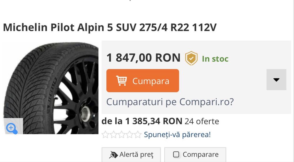 MICHELIN  PILOT Alpin 5 SUV 275/45 R 22  DOT  23  7 mm