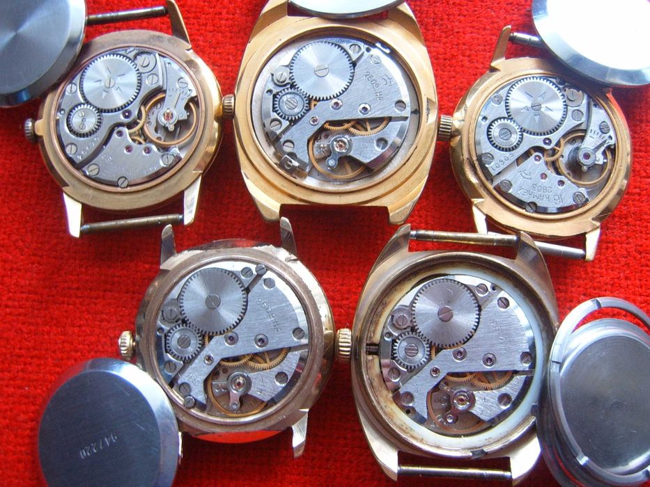 Raketa Ракета мъжки ръчни позлатени часовници СССР