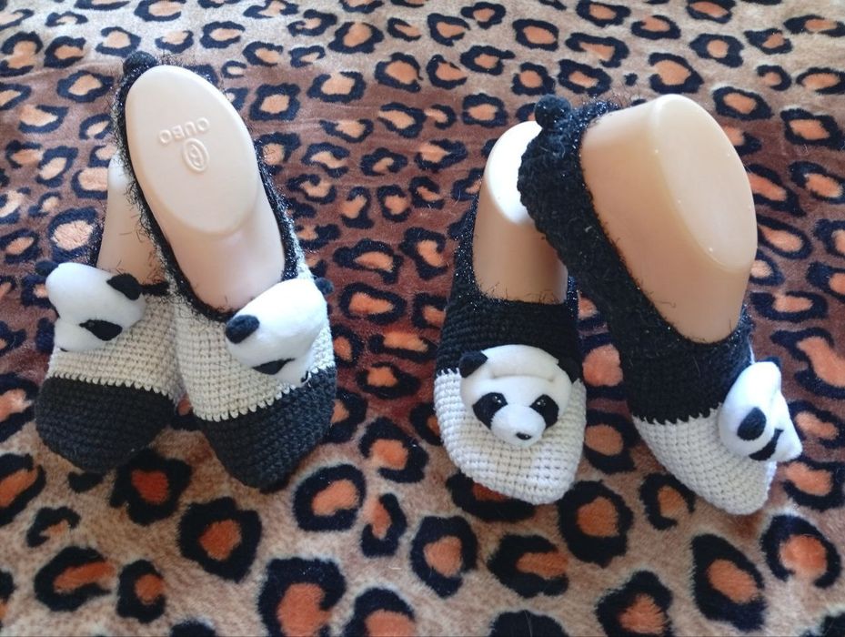 Теплые тапочки Панда