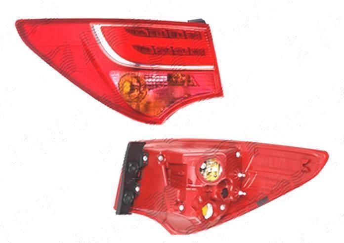 Stop spate lampa Hyundai Santa Fe (Dm), 05.2012-, spate, Stanga, partea exterioara; LED+P21W; fara harness, Depo