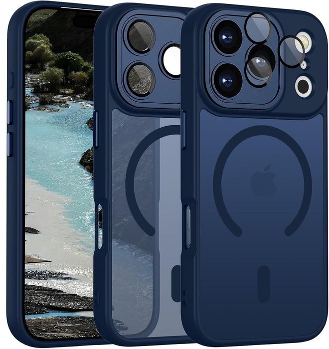 Матов magsafe кейс за apple iphone 17 pro със защита на камерите