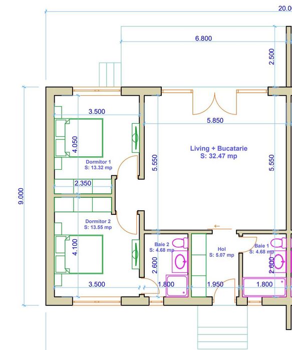 Casa pasiva de vanzare 73,77 mp