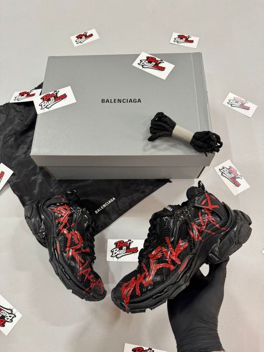 Adidașii Balenciaga Runner Graffiti Negri Noi Calitate Superioara